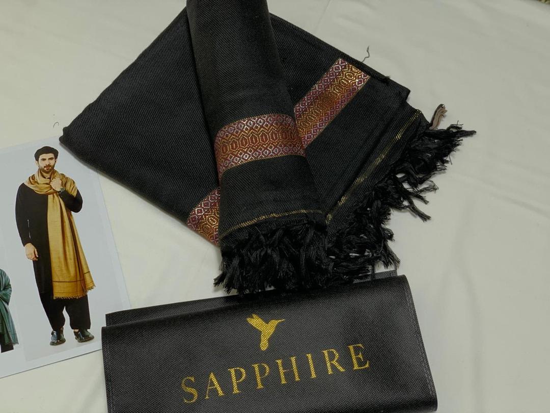 1 Pc Men's Wool Plain Shawl