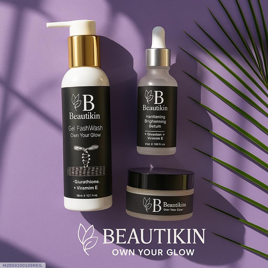 3 in 1 Skincare Bundle: Face Wash, Whitening Cream & Face Serum (3 Pcs)