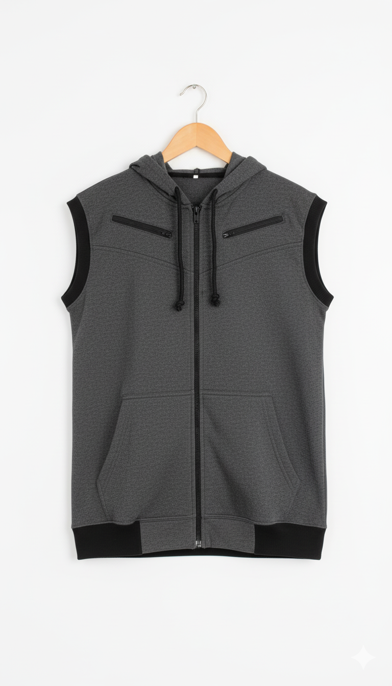 Men’s Casual Zip-Up Jaqueta Hoodie