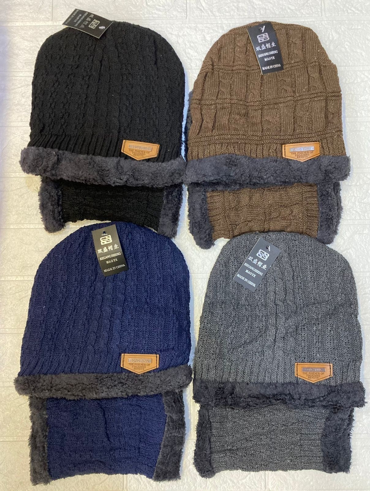 New Stylish Cotton Beanie Full Set – 2 Piece Cap + Neck Warmer