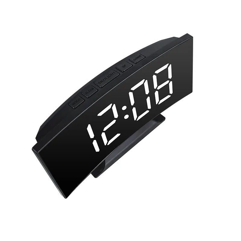 Electronic Alarm Clock Noiseless Design Digital LED Large Display