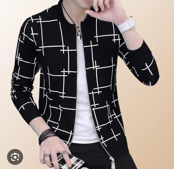 Stylish Men's Fleece Jacket - Graphic Sublimation