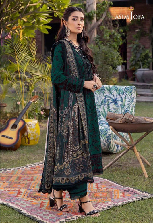 3 Pcs Women's Unstitched Embroidered Suit