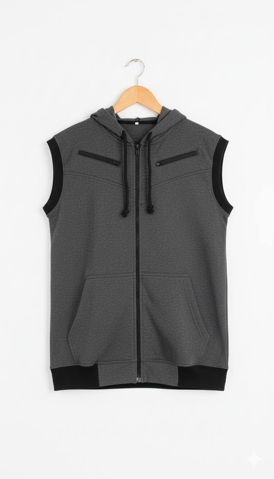 Men’s Casual Zip-Up Jaqueta Hoodie