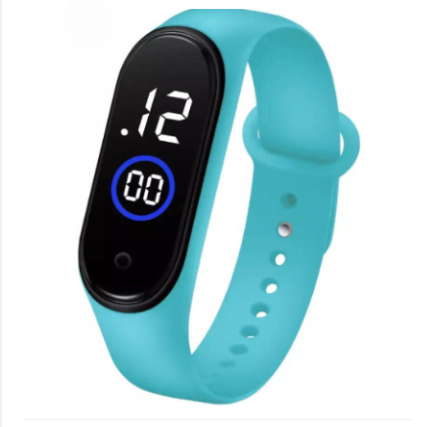 Latest M4 LED Watch Digital Sports Bracelet for Boys & Girls – Waterproof Touch Display – Random Band Color (Without Box