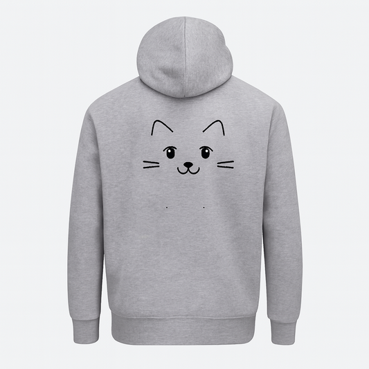 New Summer Collection Full Grey Hoodie Cute Cat Printed